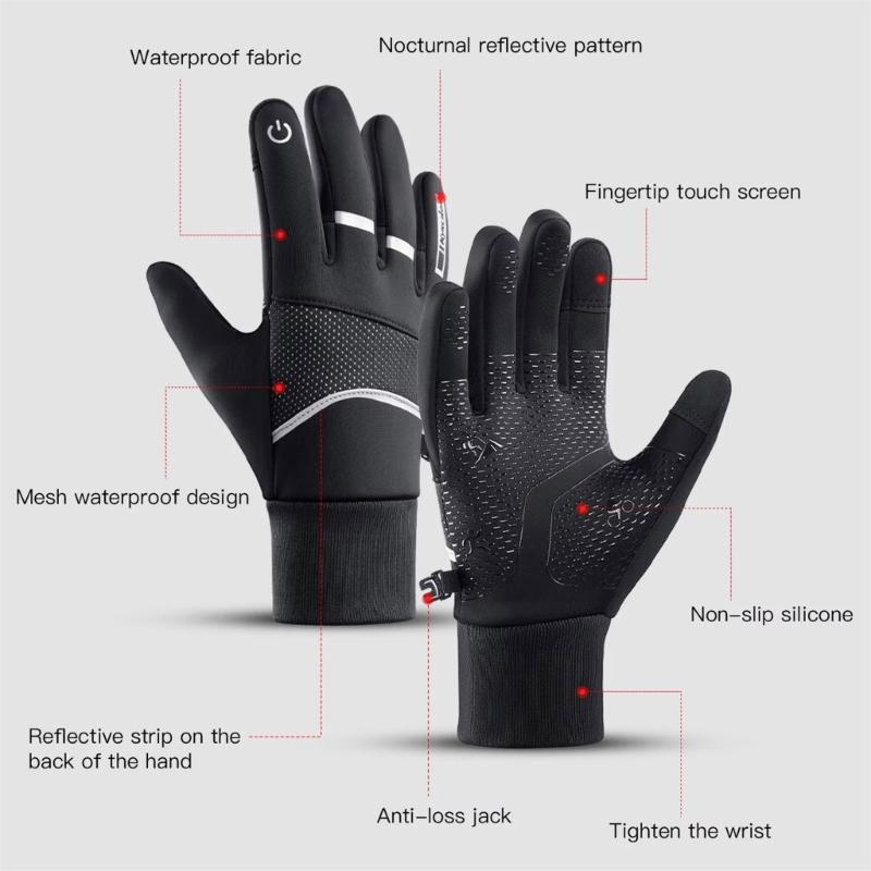 Windproof Warm Gloves Winter Ski Gloves Insulated Warm Snow Gloves for Outdoor Work Cycling Motorcycle Snowboarding