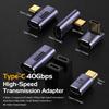 USB C 4.0 40Gbps 90 Degree Adapter 100W Fast Charging Type C to Type C Converter for Car Phone Laptop Use