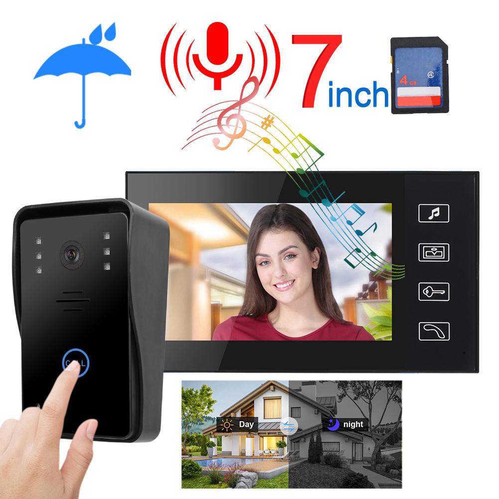 7in TFT Video Photo Camera Doorbell Home Security Intercom Access System