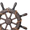 Wall Art Decor Nautical Wheel Wall Sculpture Wooden Ship Steering Wheel Boat Rudder for Club Living Room Bar Fireplace Farmhouse