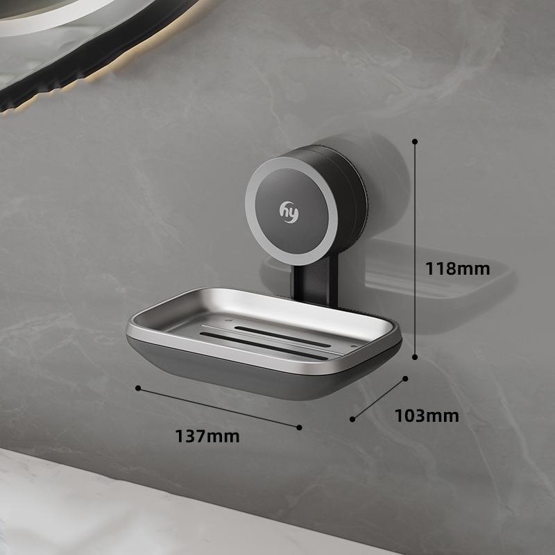 

Waterproof Soap Storage Box Powerful Vacuum Suction Cup Soap Dish With Drain Holes Rust Proof Soap Holder For Bathroom And Toile