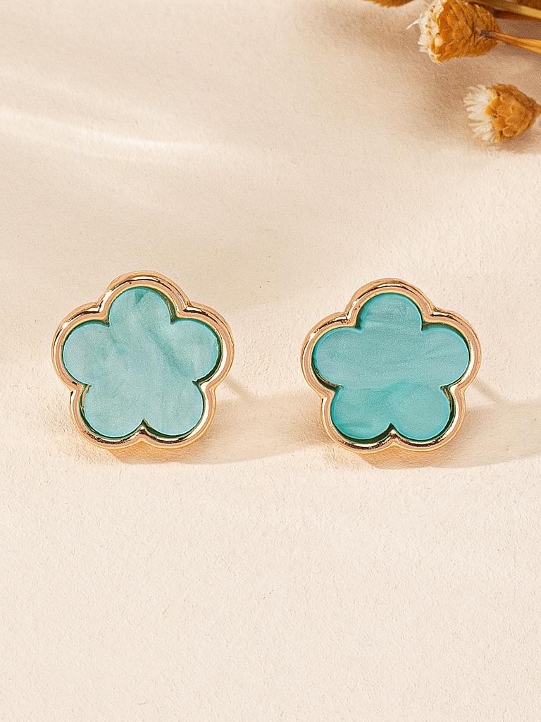 Mode Glücksklee Blütenblätter Nischendesign High-End Ohrringe Trendige Temperament Ohrringe