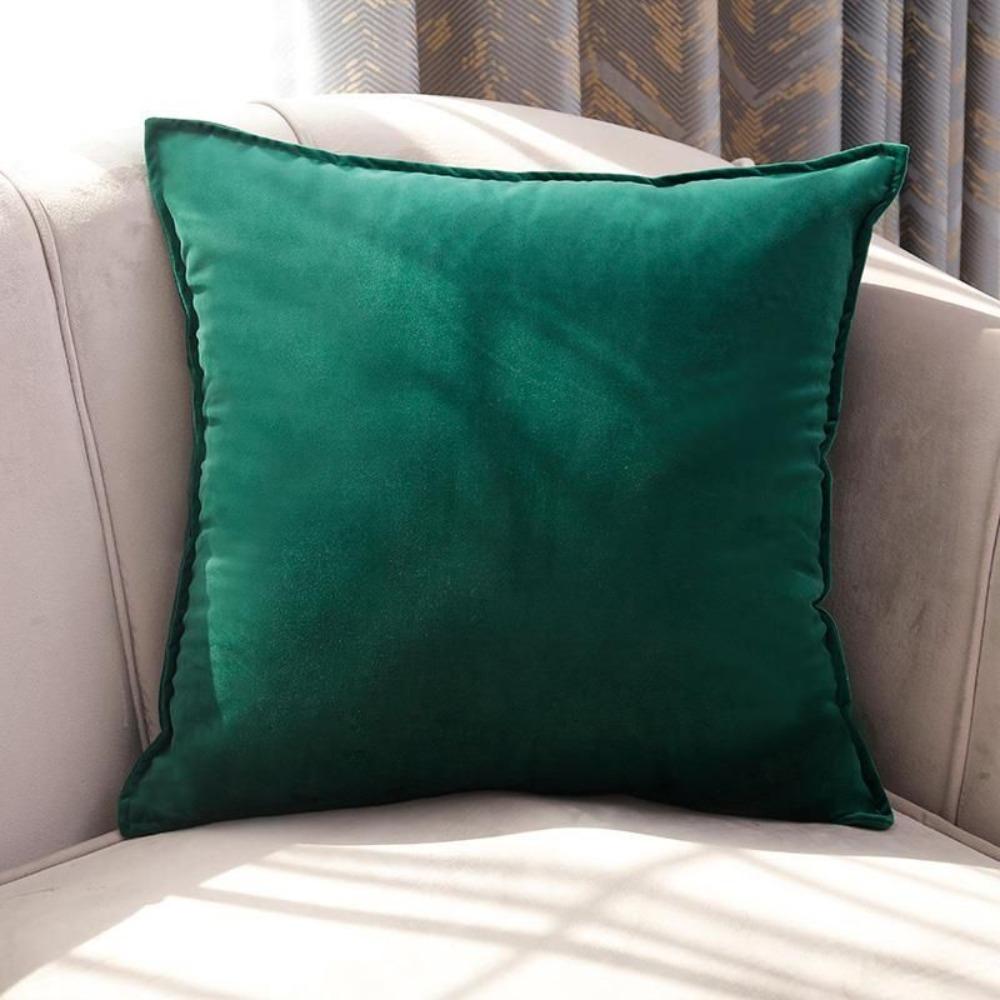 Soft Velvet Throw Pillow Cover Solid Color Sofa Pillowcase High-end Cushion Cover Hotel