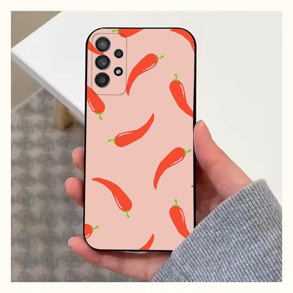 

Spicy Chili Pepper Phone Case For Samsung S25,S24,S23,S22,S20,S21,S10,Ultra,Plus,Lite,FE,Soft Silicone Black Cover Samsung S225G