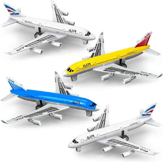 Airplane Toys, Metal Plane Pull Back Airplane Toys for 3 4 5 6 7 Years Old Boys Girls, Die Cast Aircraft Plane Models, Kids' Play Vehicles Aeroplane