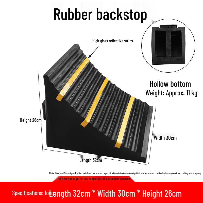 Heavy-Duty Rubber Car Wheel Chock