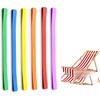 6pcs Towel Bands Silicone Rubber Towel Bands 12x0.4 Inches for Beach Chair Stretchable Chair Bands Beach Towel Clips for Beach Pool & Cruise Chairs