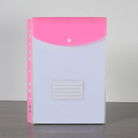 6 Pcs A4 Plastic Binder Pockets for 11 Ring Binder Letter Size