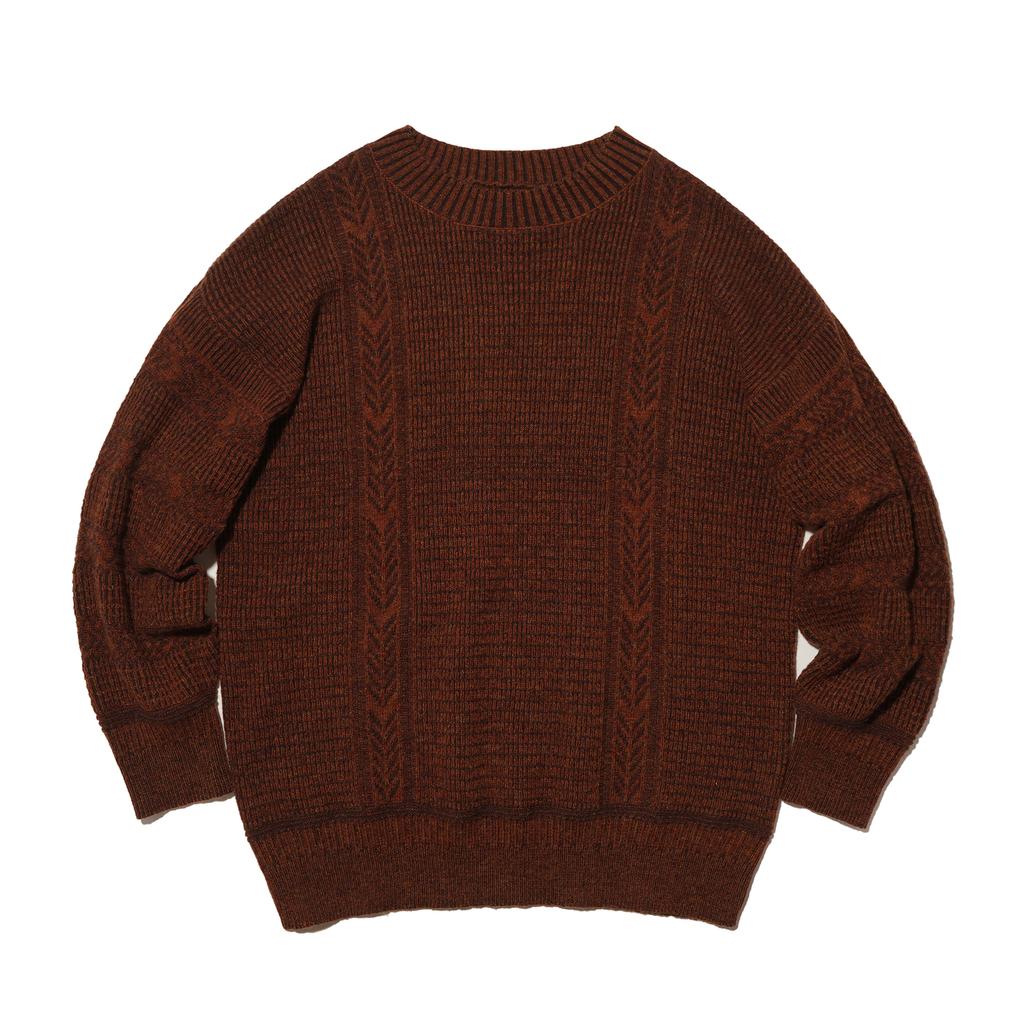 OGARP Mixpattern Pullover Knit Brown