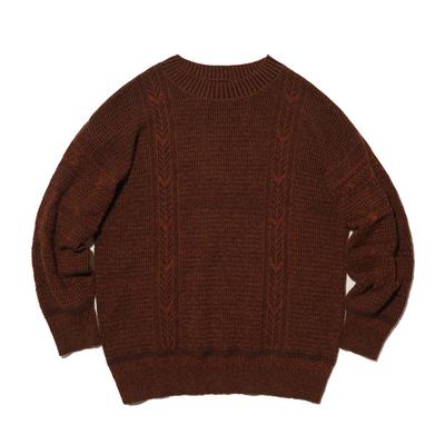 OGARP Mixpattern Pullover Knit Brown