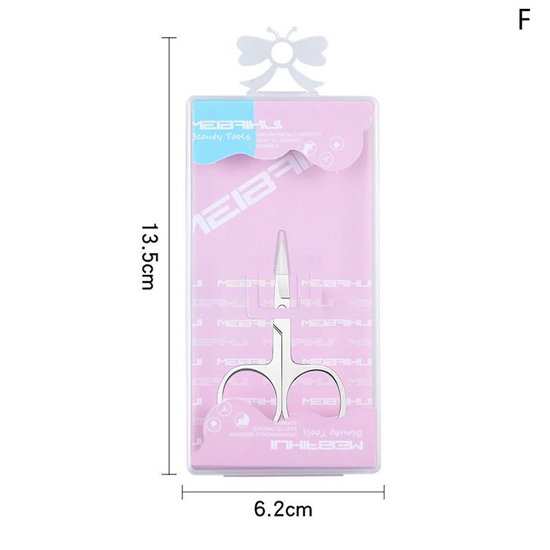1Pcs Eyebrow Scissor Eyelash Trimmer Facial Hair Remover Stainless Steel Nail Cuticle Manicure Scissor Beauty Makeup Tool
