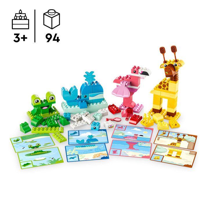 LEGO DUPLO 10472 Jeu de Construction d'Animaux - Jouet Éducatif des 3 ans - Set Montessori