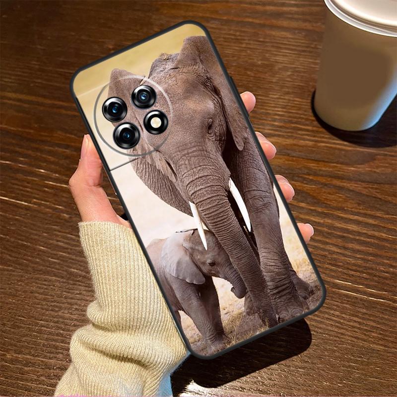 Elephant Baby Nature Case For OnePlus 13T 10T 8T 10R 13R 15 R 13 12 11 9 10 Pro Nord CE 5 2 3 4 Lite N20 N30 Cover