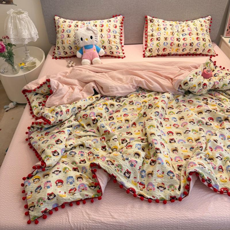 2026 A-Class Skin-Friendly Puff Cotton Bedding Set Soft Duvet Cover Bed Sheet Pillowcases