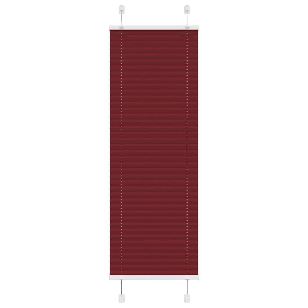 Burgundy Red Pleated Blind 40X150 Cm Fabric Width