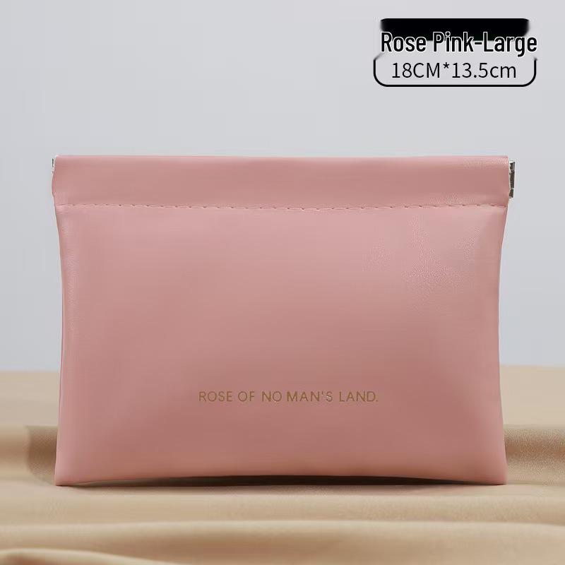 Portable Lipstick Pouch with In-Ear Earphones and Retractable Charger Cable