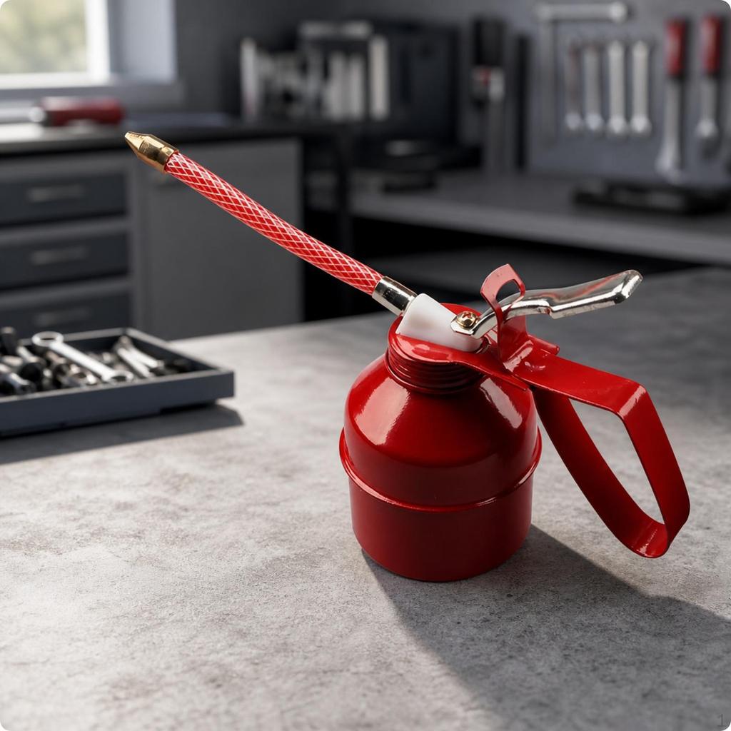 High Pressure Oil Can with Flexible Hose | Manual Trigger, for Workshop 270ML