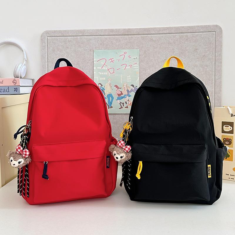 Schoolbag1011 New College Style Backpack Large Capacity Lightweight Letter Primary and Secondary School Students Simple Daily Commuter Backpack