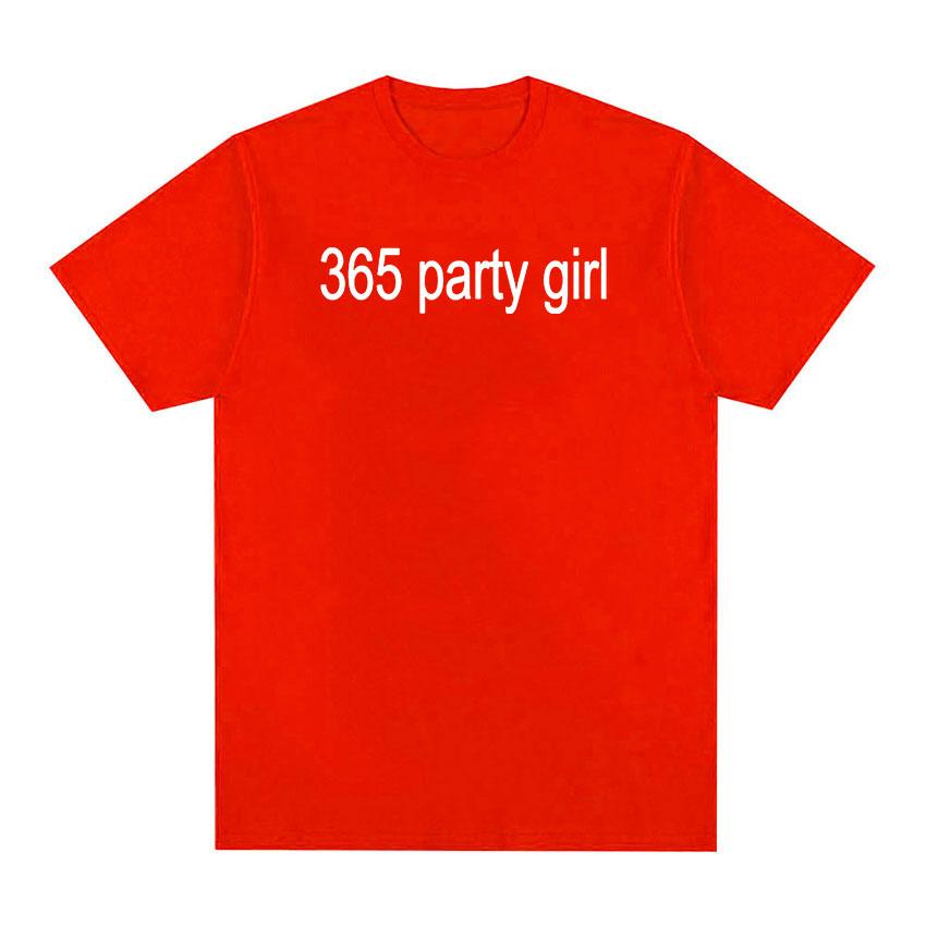 Charli XCX 365 Party Girl Logo Letter Print T Shirt Unisex Women Casual Fashion Short Sleeve T-shirts 100% Cotton Oversized T-shirt S