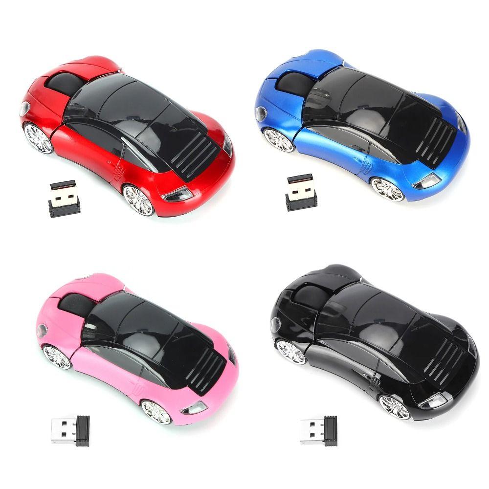 USB Scroll Sports Car Wireless Mouse Cartoon Wireless Mouse for Laptop/PC Pad Computer PC Laptop