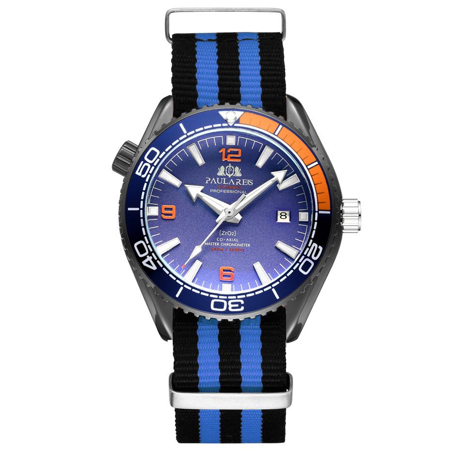 Paulareis Fully Automatic Mechanical Luminous Classic Canvas Strap Men's Watch