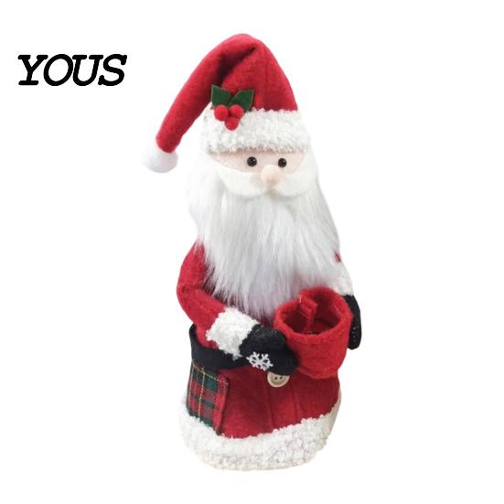 Christmas Home Decoration Accessories Santa & Snowman Handle Huggers, Plush Refrigerator Door Winter Kitchen Cabinet Pull Protectors Covers for