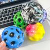 Useful Hole Galaxy Soft Bouncy Ball Anti-Fall Moon Shape Porous Bouncy Ball Popping Sensory Fidget Toy Adult Kids Stress Relief