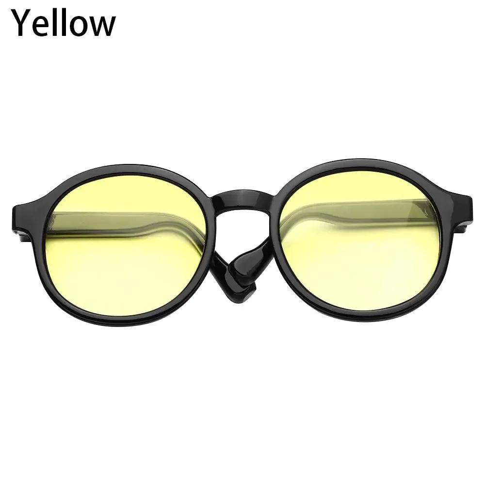 Cotton Doll Glasses Vintage Round Sunglasses Colorful Lens Eyeglasses Miniature Eyeglasses For Blythe 18 Inch Dolls Accessories
