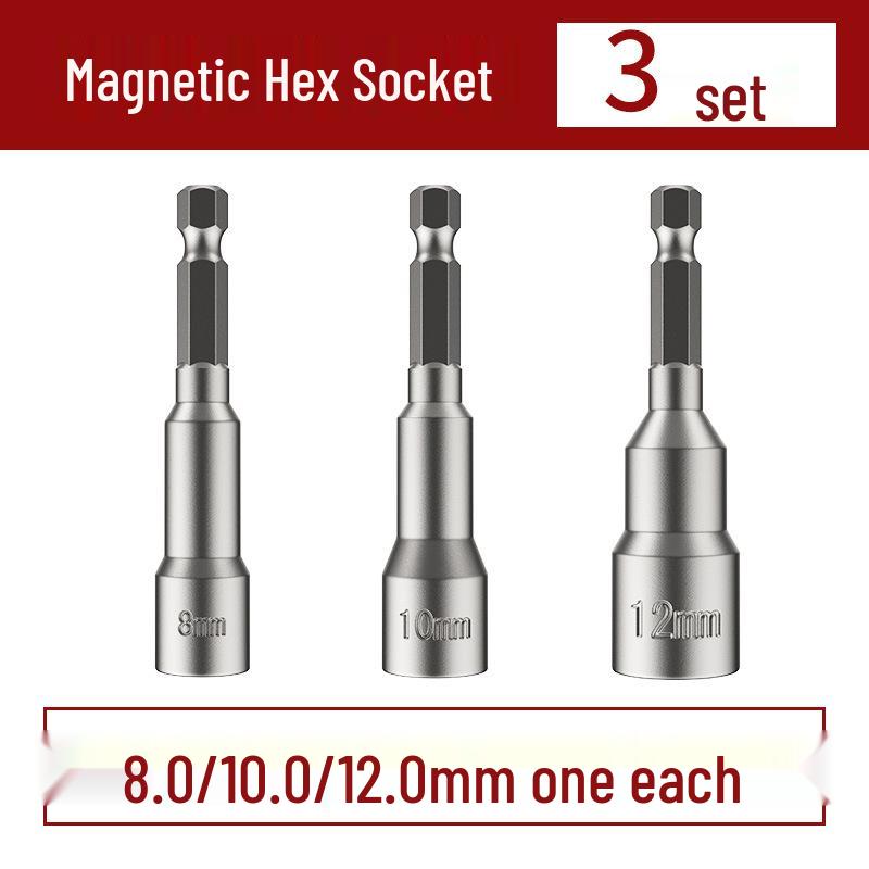 8mm Sechskant Selbstschneidende Schraube Elektrischer Schraubenschlüssel mit Starkem Magnetischem Bit