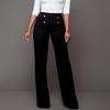 Trousers Loose Slim-fit Solid Color Women Wide Leg Pants for Casual