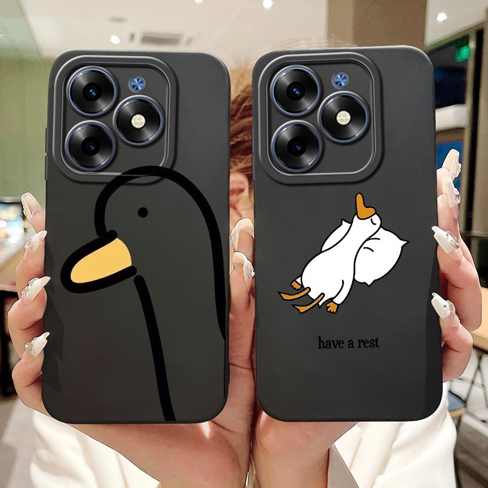 For Cover Tecno Spark Go 2024 Lovely Panda Funny Animals Meme Funda Etui For Tecno SparkGo 2024 Soft Liquid Silicone BG6 Cases