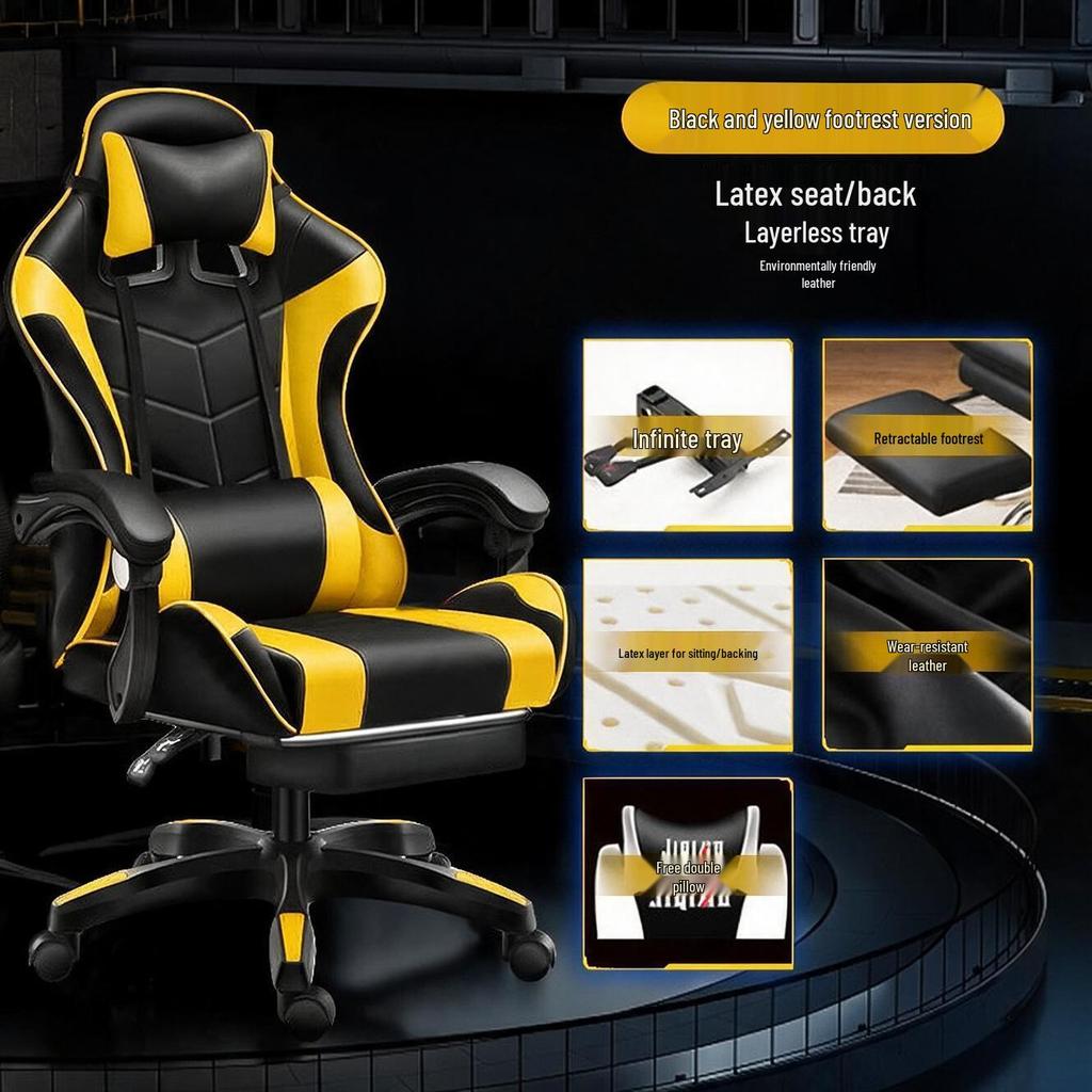 Ergonomic Racing Gaming Chair Recliner with Swivel and Lift Functions
