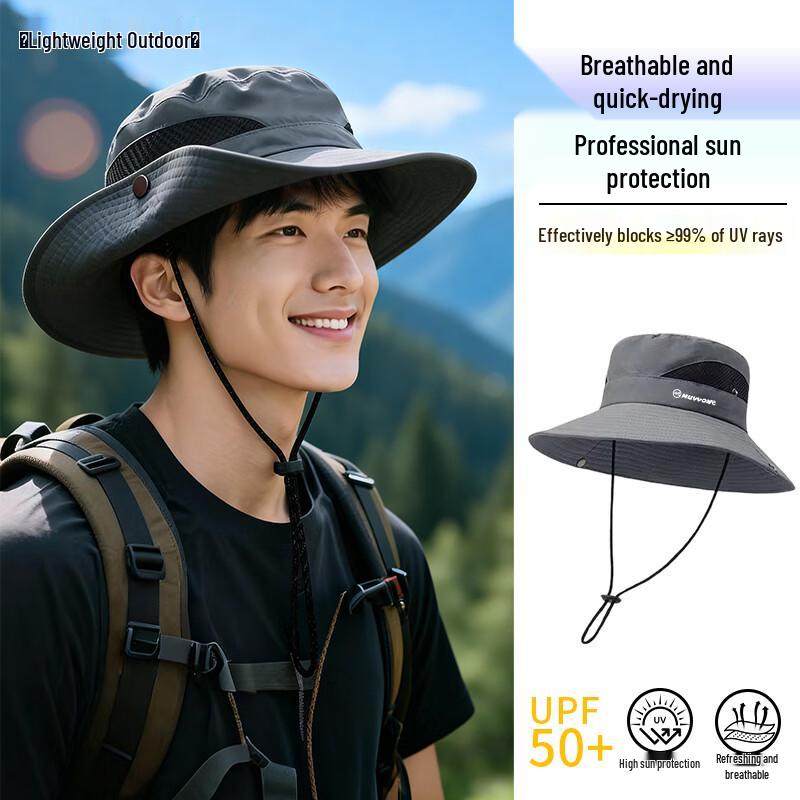 Unisex Wide Brim Outdoor Sun Protection Bucket Hat