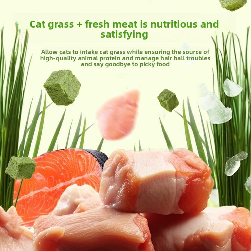 Cat Grass Granules Freeze-dried Cat Grass SticksGentle Hairball-removing Cat SnacksCat Grass Freeze-dried
