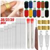 Big Eye Sewing Needles Set Steel Hand Needles with Thread Thimble Threader Scissor for Embroidery DIY Craft Clothes Repair Kit