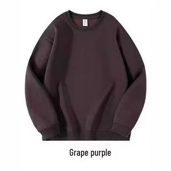 Unisex Heavyweight Cotton Crewneck Sweatshirt - Loose Fit, Solid Colors, Basic Style