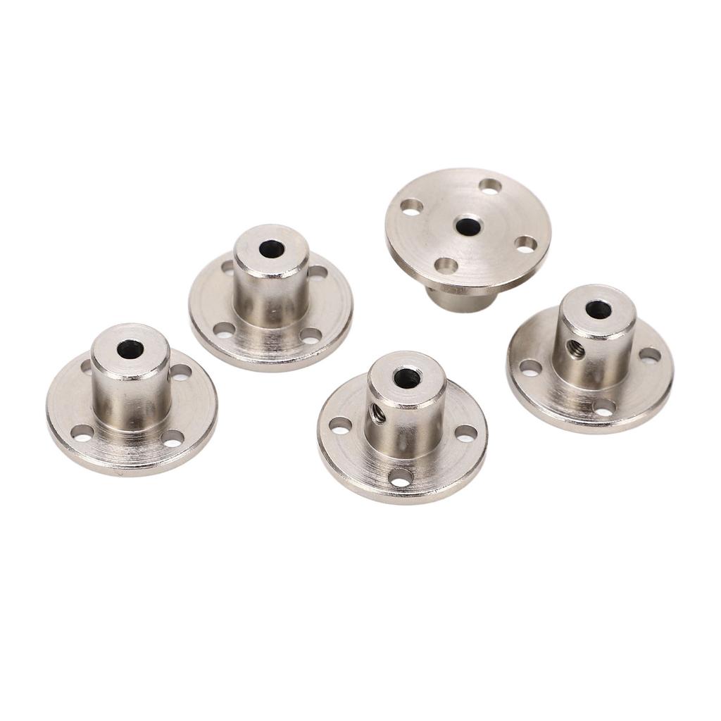 5pcs Flange Coupling Connector Professional Stainless Steel 3mm Inner Diameter Rigid Flange Shaft