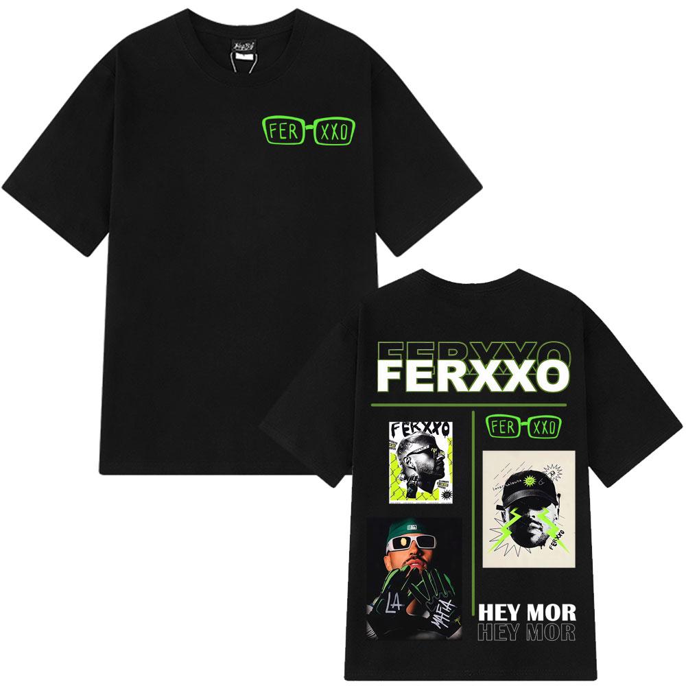 Rapper Feid Ferxxo Tour 2026 Print T-shirt Men Women Hip-hop T-shirts Casual Cotton Hip-hop Loose Oversized T-shirts Fan Gifts