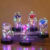 Eternal Rose Lamp Festival Gift Led Foil Flower Artificial Rose Lamp Creative Valentine'S Day And Mother'S Day Gift Battery Free