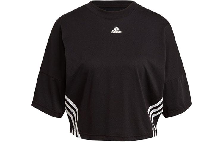 Adidas T Shirts Women s Black Crew Neck Moderate H23455 M