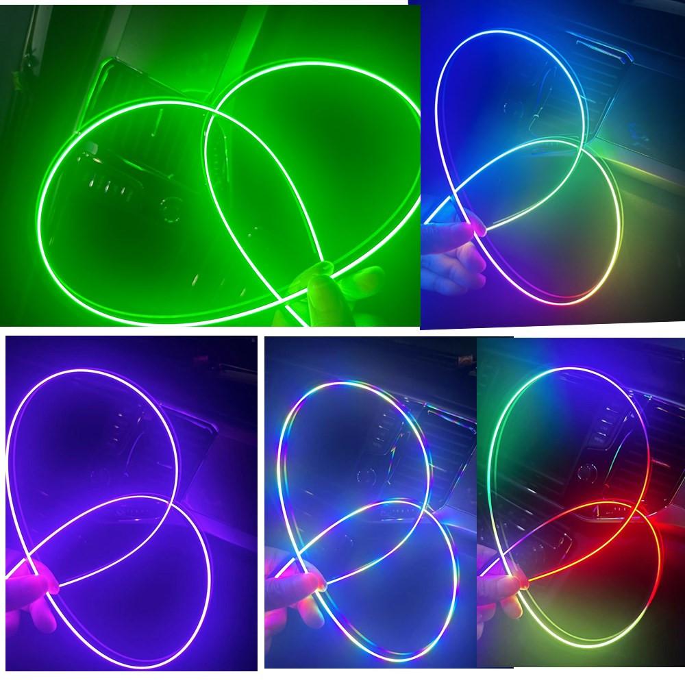 Universal 1PC 110CM Car Ambient Light Symphony RGB Interior Hidden Acrylic Guide Fiber Optic Decoration Atmosphere Lamp USB