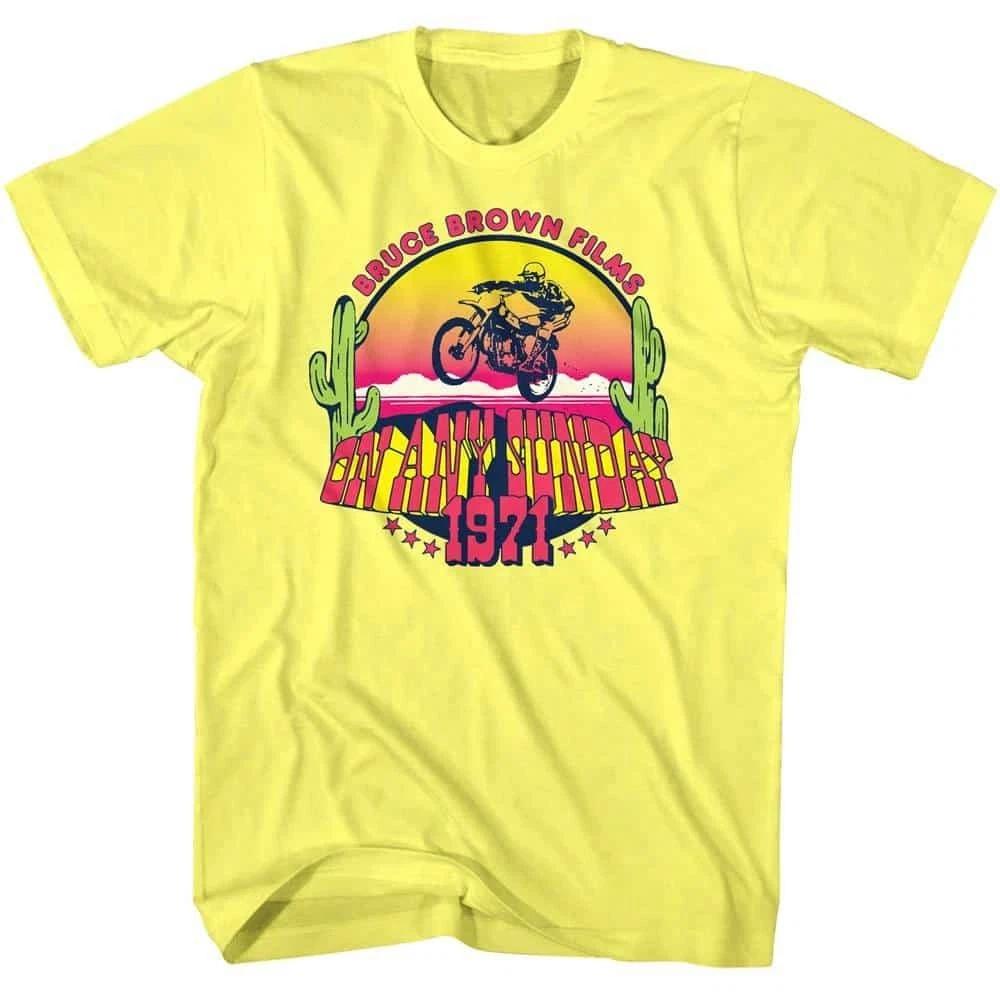 On Any Sunday 71 Sunset Cactus Jump Men s T Shirt 4XL