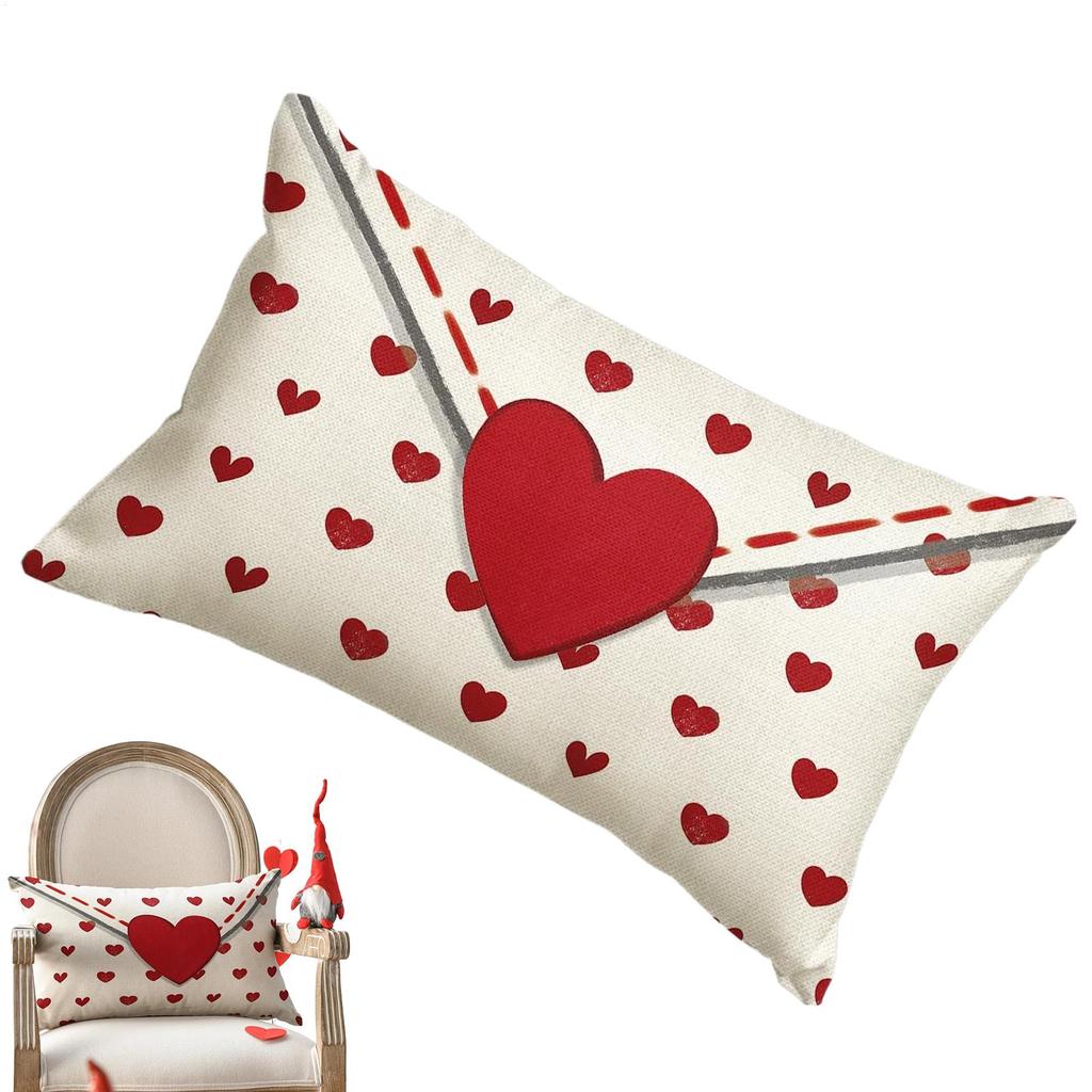 Pillow Cover for Valentine's Day Love Envelope Cushion Cover Valentine's Day Wedding Anniversary Sofa Decoration Pillow Cover