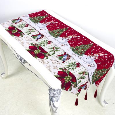 180X34CM Weihnachtsserie Druck Tischläufer Matte für Heimparty Dekoration