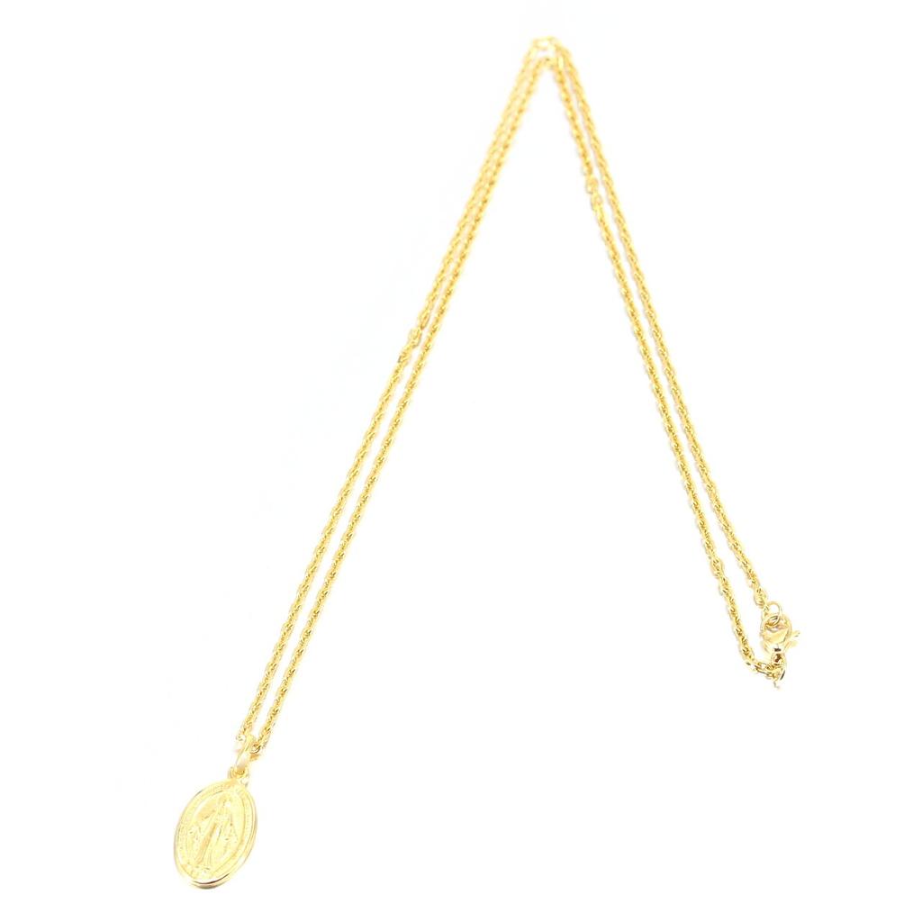 Naszyjnik 24K powlekany złotem Maria Moneta Srebrny Medalik 925 Złoty Łańcuszek Choker [GWIAZDY] Męski