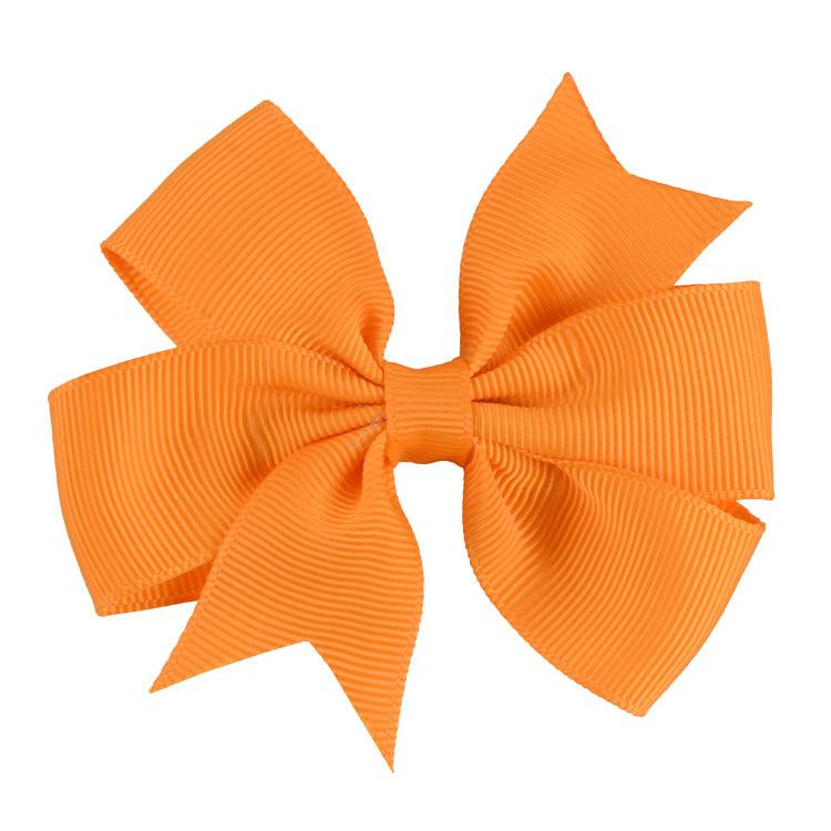8x8cm 1PC Solid Color Grosgrain Ribbon Bows Clips Hairpin Girl's Hair Bowties Boutique Hair Clip Headwear Kids Hair Accessories