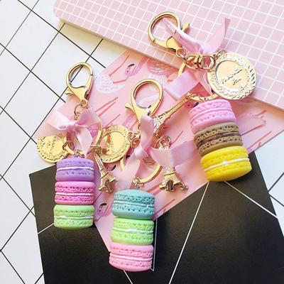 Ribbon Fashion France Tower Presents Christmas Metal for Gift Macarons Cake Keychain Keyrings