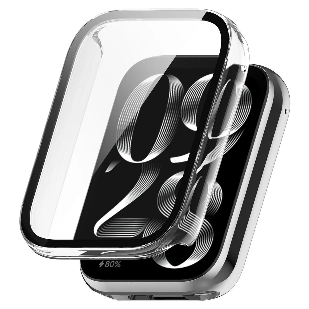 Glass+Case for Xiaomi Mi Band 9 Pro SmartWatch All-Around Screen Protector PC Bumper for MiBand 8 9 Pro Tempered Glass Accessories