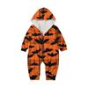 Set Tuta Intera con Cappuccio, Maniche Lunghe e Zip, Stampa di Halloween, Coordinato per Famiglia
