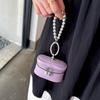 Chic and Compact Leather Necklace Coin Pouch Headphone Bag Accessory Fashion Headphone Pouch Zipper Coin Holders with Lanyard